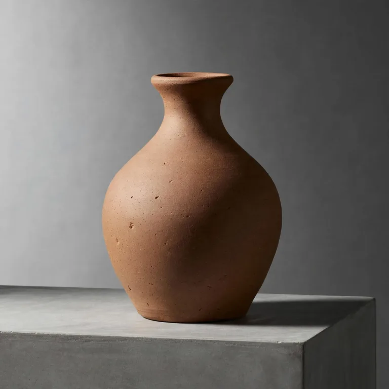 The same ceramic pot, in the concrete plinth setting