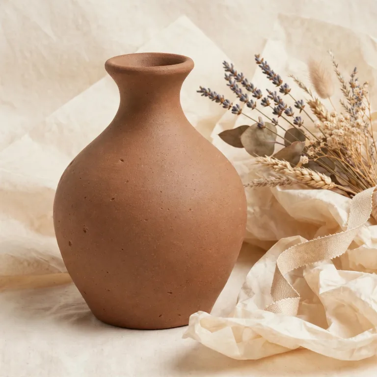 The same ceramic pot, in the gift-ready setting