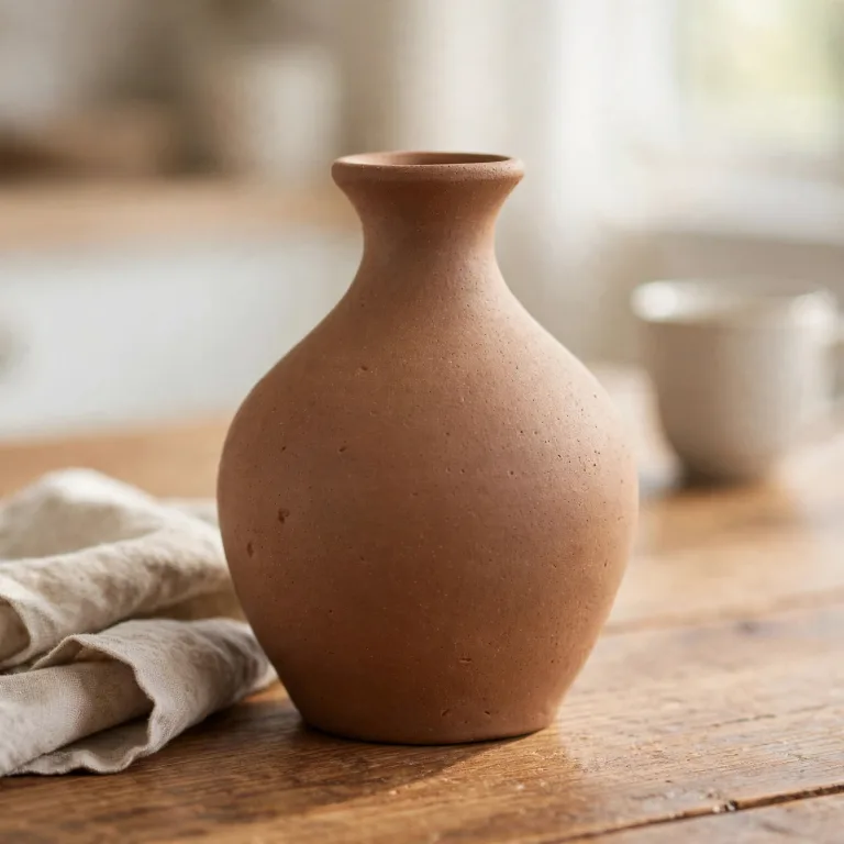 The same ceramic pot, in the kitchen table setting